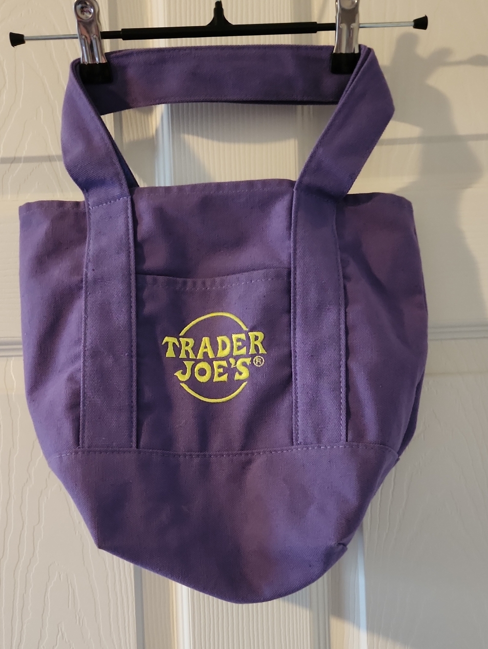 Trader Joe's Mini Purple Small Canvas Tote